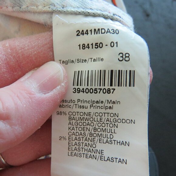 MSGM MILANO Bright Floral Denim Shift Mini Dress Maximalist Abstract Summer - Picture 4 of 16